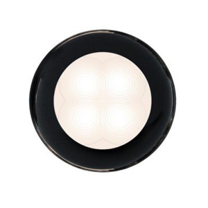 Лампа светодиодная Slim Line круглая, 12V, 0,5W, чёрный пластик, тёплый белый свет - купить с доставкой по Москве и России