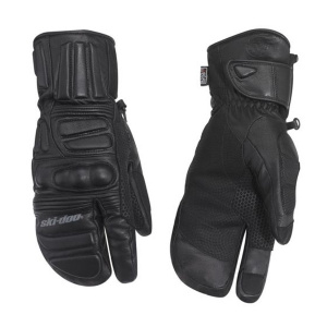 Рукавицы мужские Hybrid кожаные, снегоходная экипировка - купить с доставкой по Москве и России