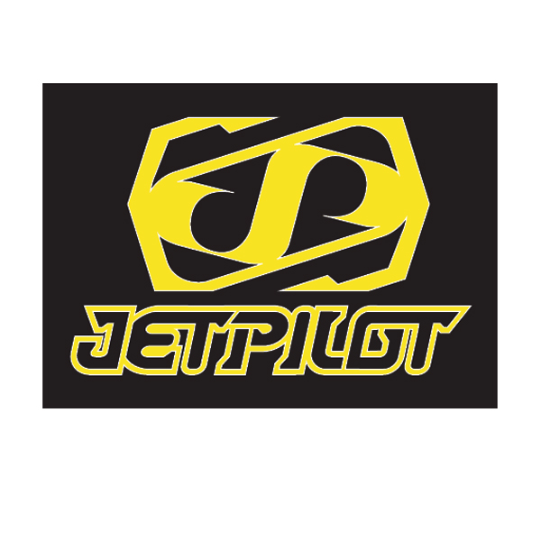 Стикер Jetpilot ICON (в наборе 20 штук),  размер 10.5см, чёрно-жёлтый - купить с доставкой по Москве и России
