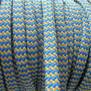 Оплётка Polyester — Kevlar, цвет синий — жёлтый, диаметр 8 мм - купить с доставкой по Москве и России