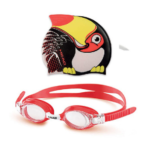 Комплект для плавания очки HEAD METEOR и шапочка, для детей
