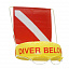 Буй большой, флаг Diver (красный) - купить с доставкой по Москве и России